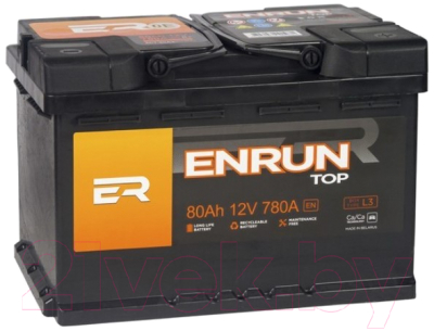 Автомобильный аккумулятор Enrun Top R+ / ET800 (80 А/ч)