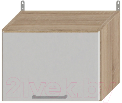 Шкаф навесной для кухни Славянская столица с подъемной дверью КВ-50ГВ (дуб сонома/белый)