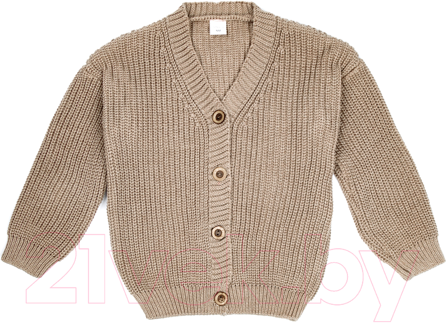 Кардиган детский Amarobaby Knit / AB-OD21-KNIT19/03-122 (бежевый, р.122)
