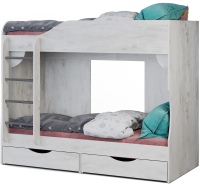 Двухъярусная кровать детская Мебель-КМК Атланта 03 0741.23 (бетон пайн светлый) - 