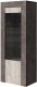 Шкаф-пенал с витриной Мебель-КМК 1Д Лондон 0467.21 (оникс/бетон пайн светлый) - 