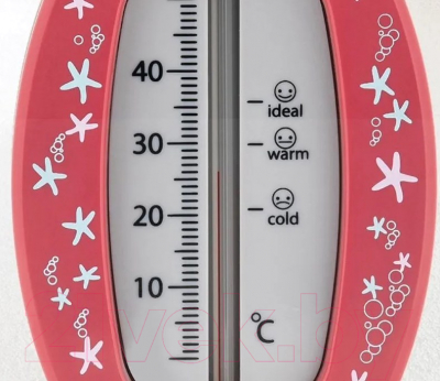 Детский термометр для ванны Reer Овальный безртутный / 24114 (ягодно-красный)