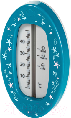 Детский термометр для ванны Reer Овальный безртутный / 24113 (синий)