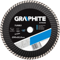 Отрезной диск алмазный Graphite Turbo Wave 57H638 - 