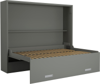 Шкаф-кровать трансформер Макс Стайл Bora 36мм 140x200 (серый пыльный U732 ST9) - 