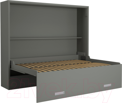 Шкаф-кровать трансформер Макс Стайл Bora 36мм 140x200 (серый пыльный U732 ST9)