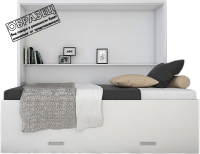 Шкаф-кровать трансформер Макс Стайл Bora 36мм 140x200 (светло-серый U708 ST9) - 
