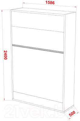 Шкаф-кровать трансформер Макс Стайл Falcon 36мм 140x200 (белый базовый W908 ST2)