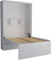 Шкаф-кровать трансформер Макс Стайл Fidji 36мм 140x200 (белый базовый W908 ST2) - 