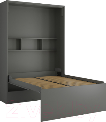 Шкаф-кровать трансформер Макс Стайл Fidji 36мм 140x200 (серый пыльный U732 ST9)