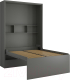 Шкаф-кровать трансформер Макс Стайл Fidji 36мм 140x200 (серый пыльный U732 ST9) - 
