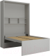 Шкаф-кровать трансформер Макс Стайл Fidji 36мм 140x200 (светло-серый U708 ST9) - 