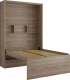 Шкаф-кровать трансформер Макс Стайл Fidji 36мм 140x200 (дуб бардолино натуральный Н1145 ST10) - 
