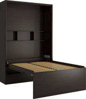 Шкаф-кровать трансформер Макс Стайл Fidji 36мм 140x200 (дуб сорано черно-коричневый Н1137 ST12) - 