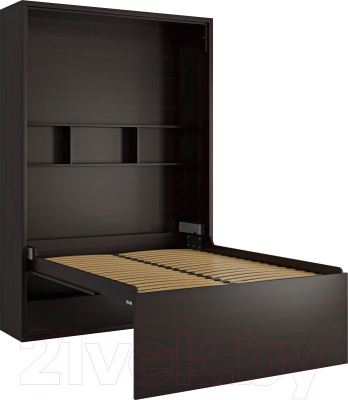 Шкаф-кровать трансформер Макс Стайл Fidji 36мм 140x200 (дуб сорано черно-коричневый Н1137 ST12)