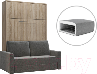 Комплект мебели трансформер Макс Стайл Fidji 36мм 140x200 Sofa (светло-серый U708 ST9)