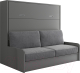 Шкаф-кровать трансформер Макс Стайл Bora 36мм 140x200 Sofa (серый пыльный U732 ST9) - 