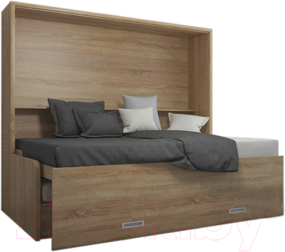 Шкаф-кровать трансформер Макс Стайл Bora 36мм 140x200 Sofa (дуб вишня верона Н1615 ST9)