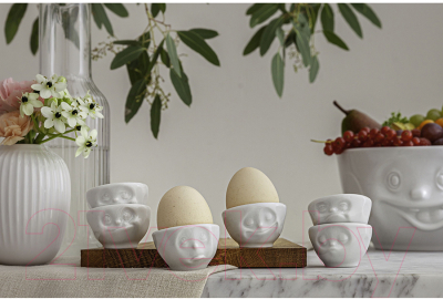 Набор подставок для яиц Tassen Happy & HMPFF / T01.53.01 (2шт, белый)