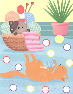 Изображение товара Развивающая книга Проф-Пресс Наклей кружочки. Домашние животные