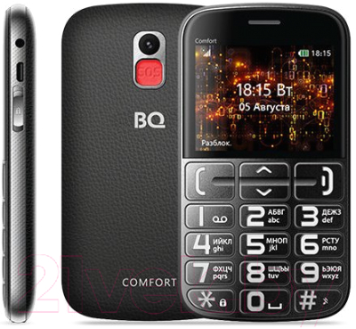 Мобильный телефон BQ Comfort BQ-2441 (черный/серебристый)