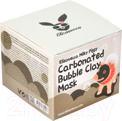 Маска для лица кремовая Elizavecca Milky Piggy Carbonated Bubble Clay Mask (100г)