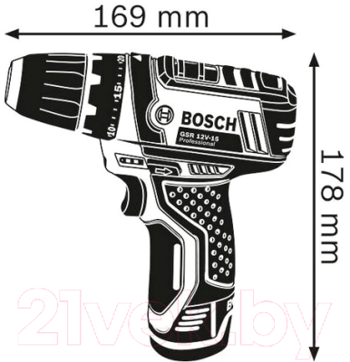 Профессиональная дрель-шуруповерт Bosch GSR 12V-15 Professional (0.601.868.101)