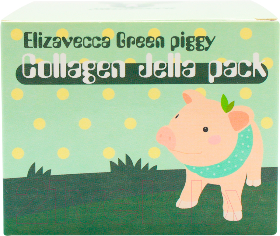 Маска для лица кремовая Elizavecca Green Piggy Collagen Jella Pack коллагеновая (100г) — фото 2