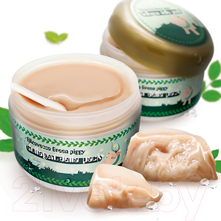 Маска для лица кремовая Elizavecca Green Piggy Collagen Jella Pack коллагеновая (100г) — фото 3