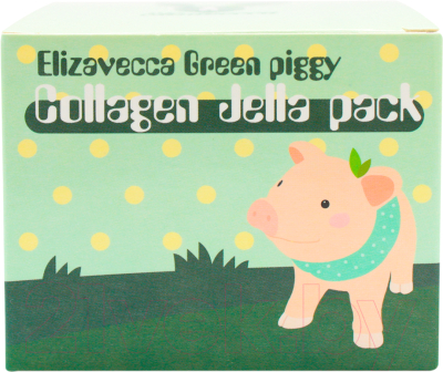 Маска для лица кремовая Elizavecca Green Piggy Collagen Jella Pack коллагеновая (100г)
