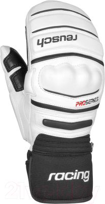 Варежки лыжные Reusch World Champ Mitten / 4801405 101 (р-р 9, White/Black Inch)