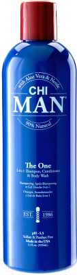 Шампунь для волос CHI Man The One 3-in-1 Shampoo Conditioner Body Wash (355мл)
