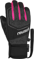 Перчатки лыжные Reusch Torby R-Tex XT Junior / 6061210-7012 (р-р 4, Black/Black/Very Berry Inch) - 
