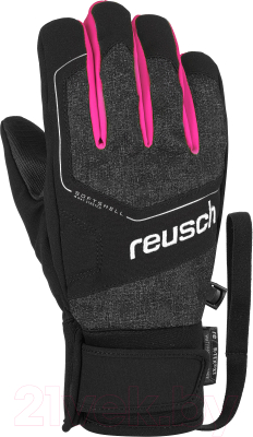 Перчатки лыжные Reusch Torby R-Tex XT Junior / 6061210-7012 (р-р 4, Black/Black/Very Berry Inch)