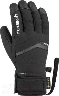 Перчатки лыжные Reusch Blaster GTX / 6101329-7701 (р-р 7, Black/White)