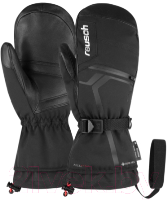 Варежки лыжные Reusch Down Spirit GTX Mitten / 6101655-7702 (р-р 9.5, Black/Silver Inch)