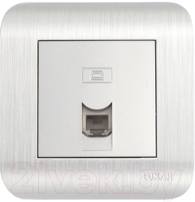 Розетка Luxar Deco RJ-11 / 10.048.03 (серебристый)