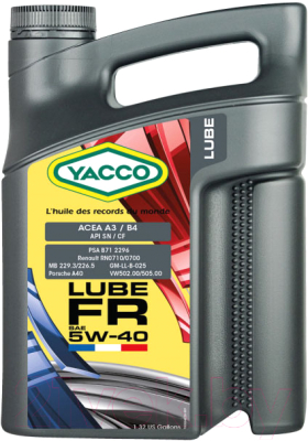 Моторное масло Yacco Lube FR 5W40 (4л)