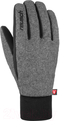 Перчатки лыжные Reusch Walk Touch-Tec / 4805101-7711 (р-р 10, Black/Grey Alpine Melange Inch)
