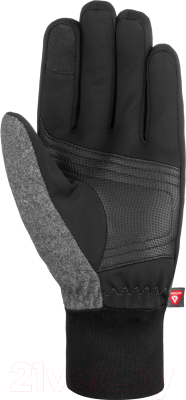 Перчатки лыжные Reusch Walk Touch-Tec / 4805101-7711 (р-р 10, Black/Grey Alpine Melange Inch)