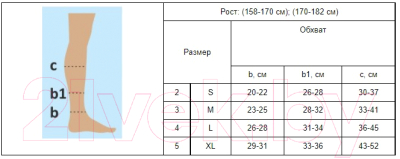 Гольфы компрессионные Польза 3001 2 кл.к. (р.2 (S), рост1, бежевый)