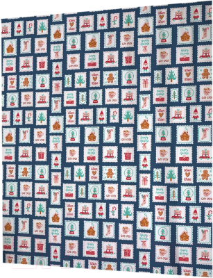 Изображение товара Комплект штор JoyArty Новогодние почтовые марки / p_290619 (145x180)