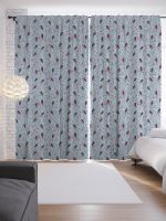 

Шторы JoyArty, Снегири пригрелись на ветке / p_290636