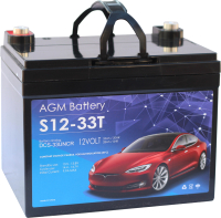 

Автомобильный аккумулятор Security Power, S12-33T 12V