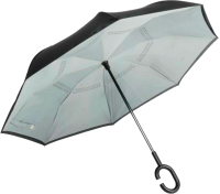 Зонт-трость Inspirion Flipped / 56-0103373 (светло-серый/черный) - 