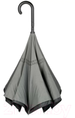 Зонт-трость Inspirion Flipped / 56-0103373 (светло-серый/черный)