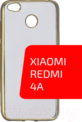 Чехол-накладка Volare Rosso Frame TPU для Redmi 4A (прозрачно-золотой)