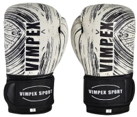 Боксерские перчатки Vimpex Sport 3092 (10Oz, серый) - 