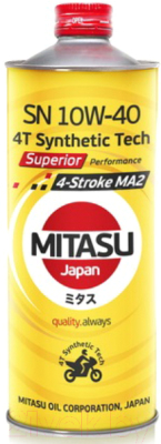 Моторное масло Mitasu Superior 4-Stroke 10W40 / MJ-952-1 (1л)