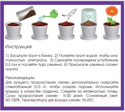 Набор для выращивания растений Rostokvisa Мята / W1487